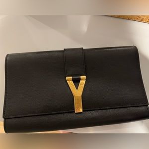 Saint Laurent Black Y Ligne Clutch